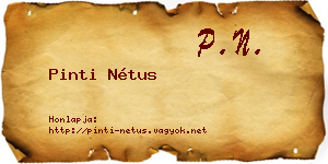 Pinti Nétus névjegykártya